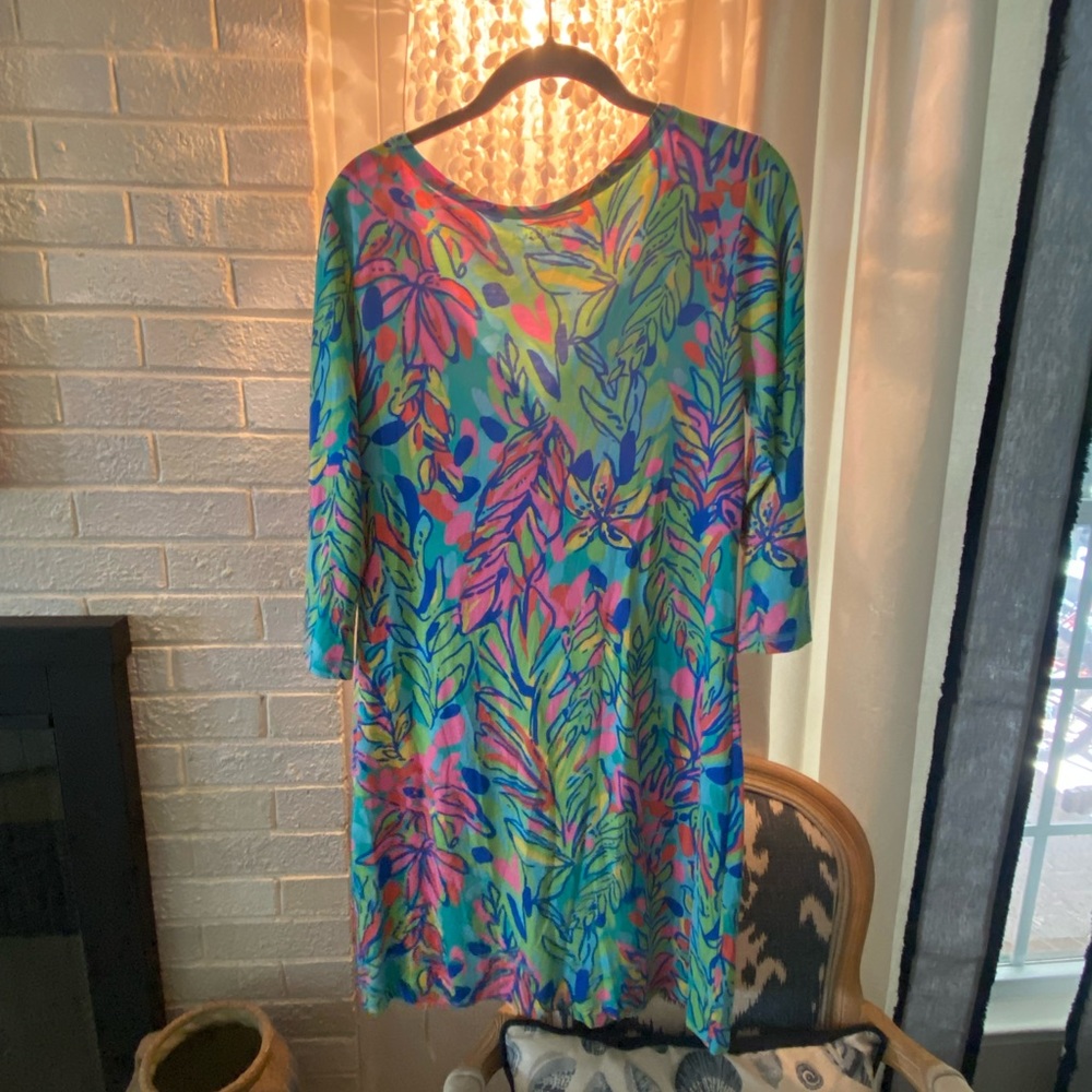 Lilly Pulitzer cotton 3/4 sleeve dress medium